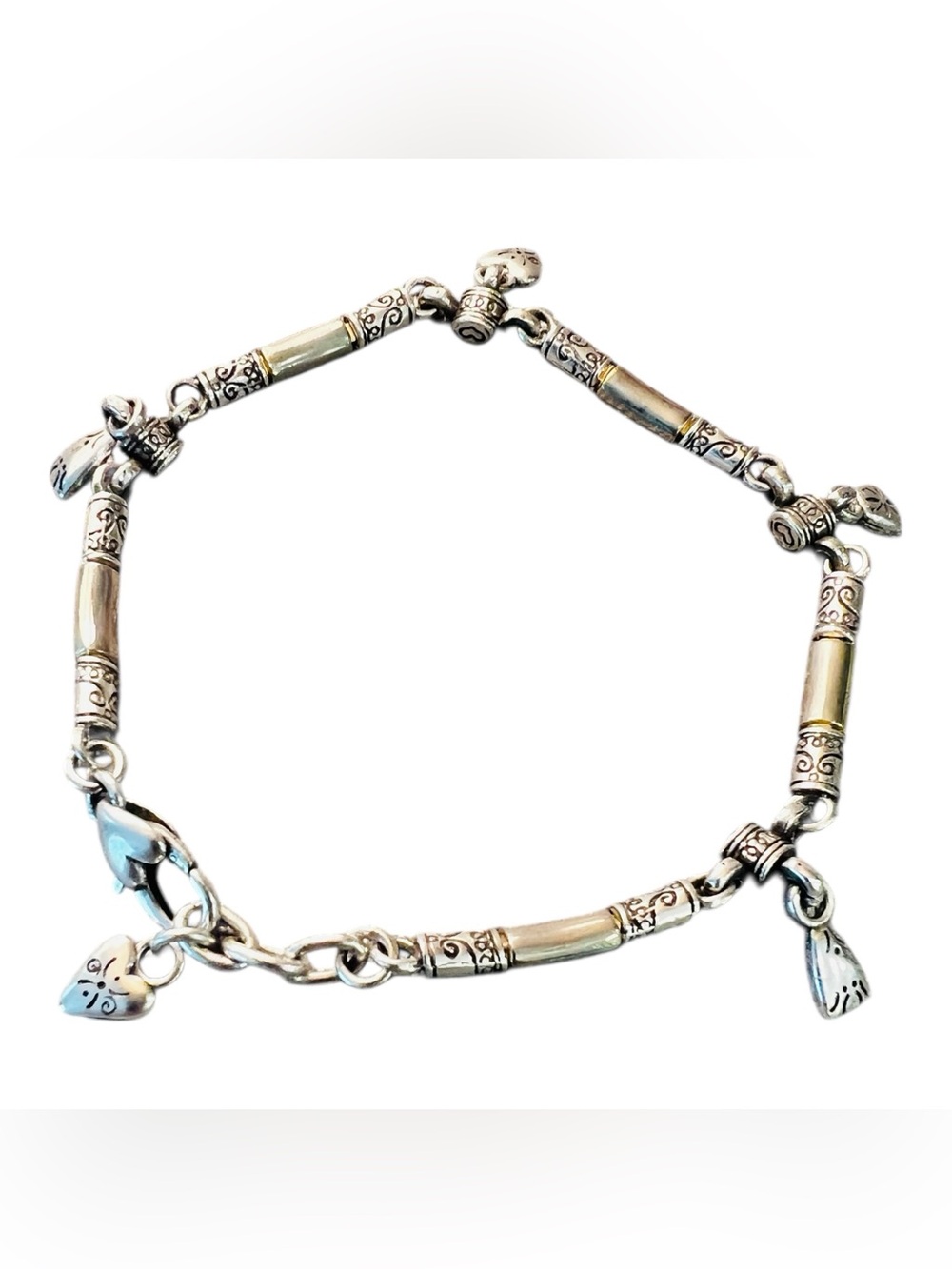 Brighton sterling silver charm bracelet 7 1/2”